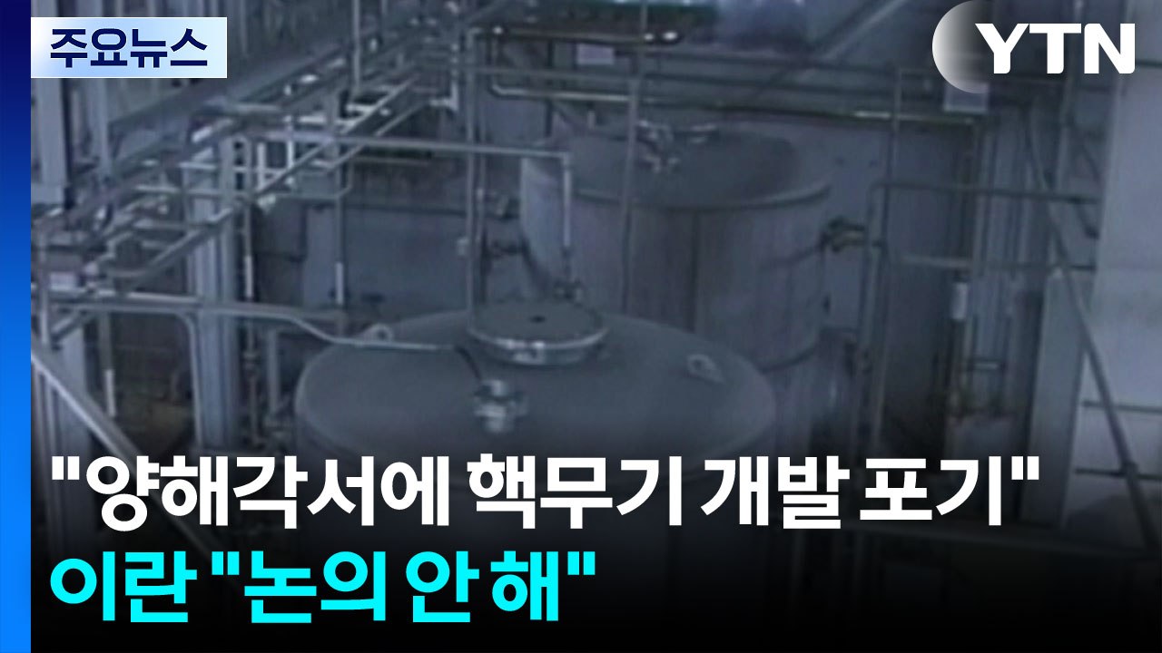 "양해각서에 핵무기 개발 포기"...이란 "논의 안 해" / YTN