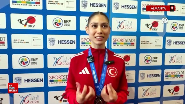 Avrupa şampiyonu milli karateci Enes Özdemir, altın madalyanın gurunu yaşıyor
