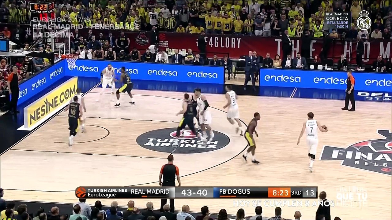 Real Madrid de baloncesto vs FenerbahÇe La Décima Copa de Europa Euroleague final four Final4  F4 Euroliga 2017 2018