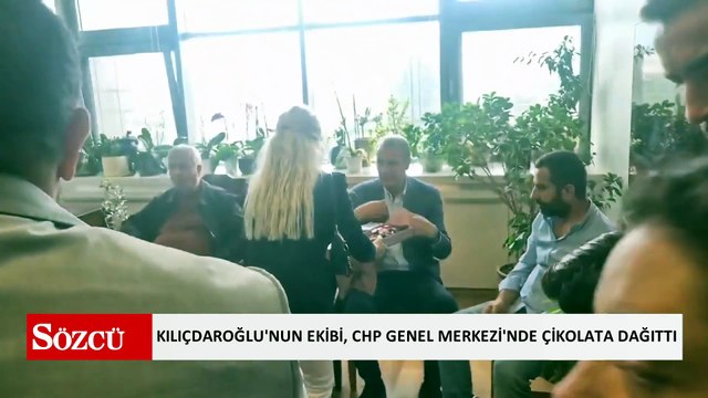 Kemal Kılıçdaroğlu'nun ekibi, CHP Genel Merkezi'nde çikolata dağıttı