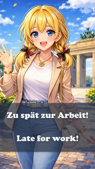 A1 Deutsch lernen mit Geschichte | Zu spät zur Arbeit shorts