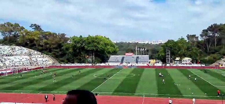Equipa do Sporting a entrar no Jamor