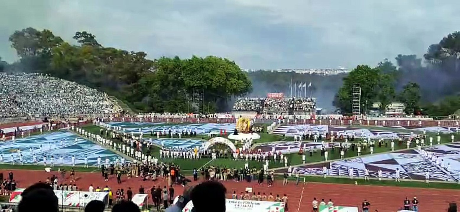 Hino nacional antes do Sporting-Torreense