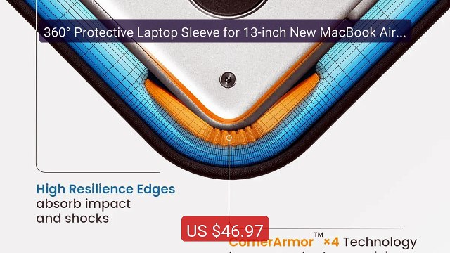 360° Protective Laptop Sleeve for 13-inch New MacBook Air M... Top Pick 2026 | Unbeatable Price!
