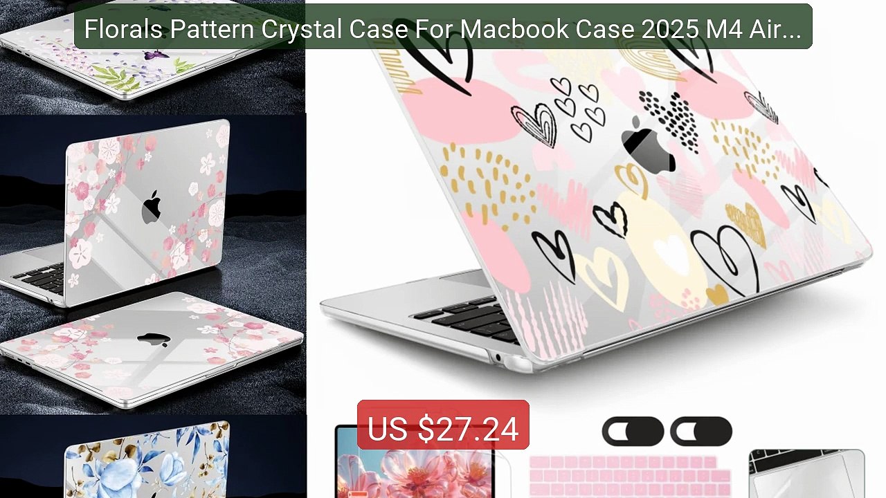 Florals Pattern Crystal Case For Macbook Case 2025 M4 Air 13 A2681... -- Best Deal 2026 | Shop Now!
