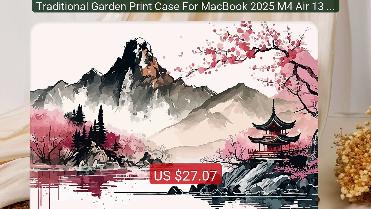 Traditional Garden Print Case For MacBook 2025 M4 Air 13 15... -- Top Pick 2026 | Unbeatable Price!
