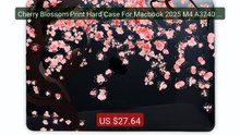Cherry Blossom Print Hard Case For Macbook 2025 M4 A3240 A324... -- Amazing Value 2026 | Must Have!