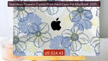 Seamless Flowers Crystal Print Hard Case For MacBook 2025 Air13 15... -- Best Deal 2026 | Shop Now!