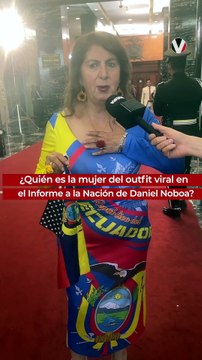 ¿Quién es la mujer del outfit viral en el Informe a la Nación de Daniel Noboa?