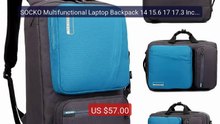 SOCKO Multifunctional Laptop Backpack 14 15.6 17 17.3 Inch Bri... -- Hot Deal 2026 | Limited Offer!