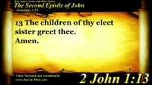 2 John Complete | Bible Book 63 | The Holy Bible | KJV HD Audio Text Read Along