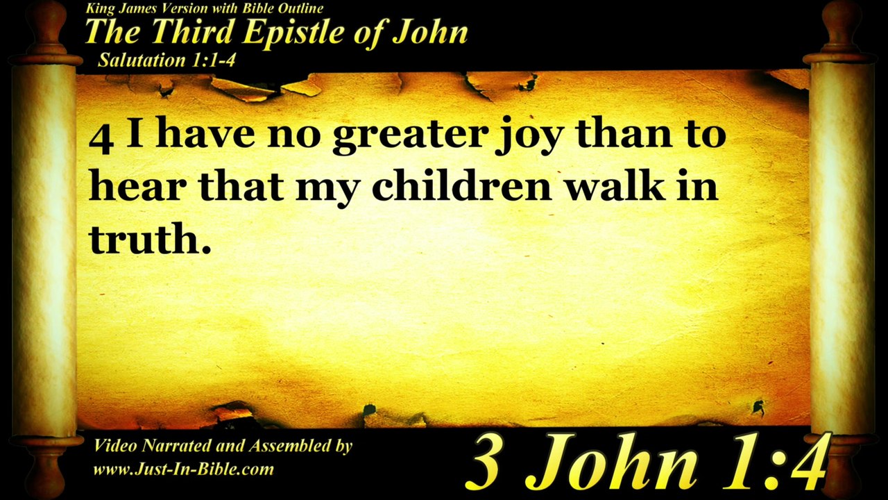 3 John Complete | Bible Book 64 | The Holy Bible | KJV HD Audio Text Read Along