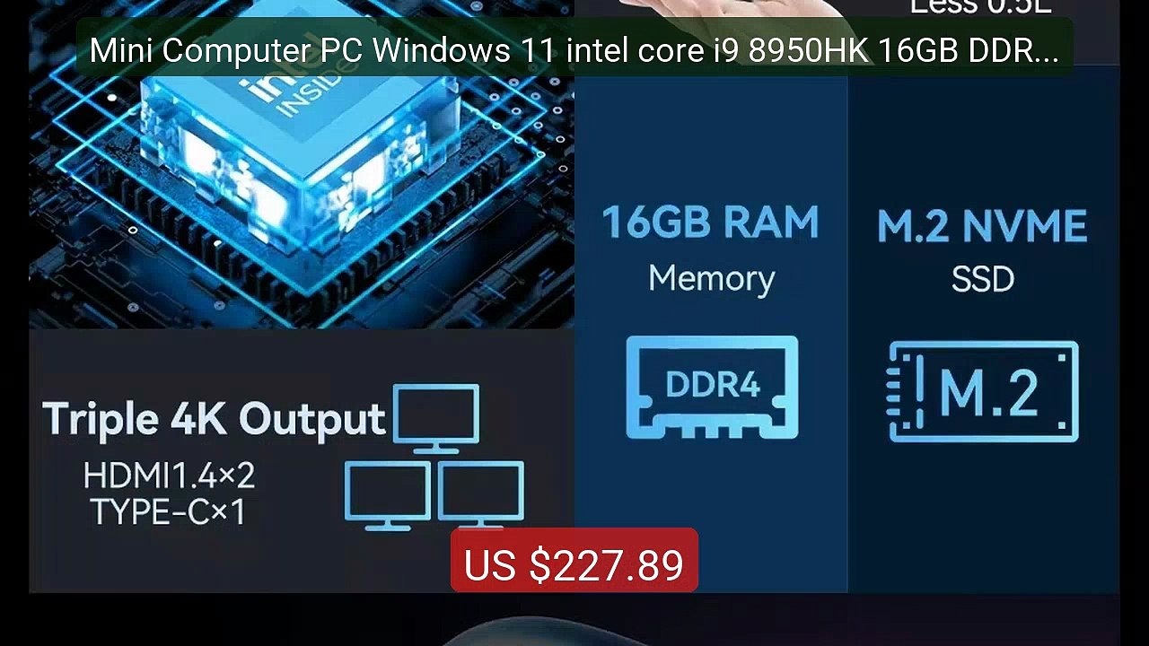 Mini Computer PC Windows 11 intel core i9 8950HK 16GB DDR4 512GB 1... -- Best Deal 2026 | Shop Now!