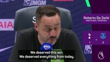 Tottenham 'deserve' to stay up - De Zerbi reacts to surviving relegation