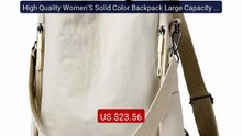High Quality Women'S Solid Color Backpack Large Capacity Multi... -- Best Buy 2026 | Great Quality!