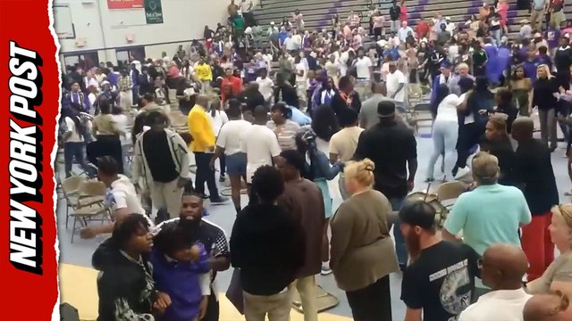 Wild brawl erupts at Tennessee graduation ceremony