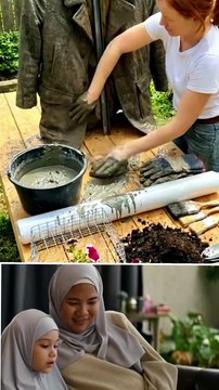 Coat Planter DIY | Old Coat Turned into Garden Decor #CementPlanter #GardenDecor #Upcycling #DIYGarden #OldClothesDIY #CementCraft #CreativeDIY #OutdoorDecor #WasteToWow #CraftlyDIY AI Garden Coat Design | Magical Coat Growing Flowers #AIDesign #AIArt #Cr