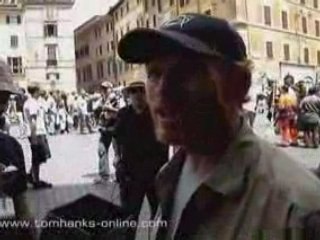 Ron Howard on the set of "Angels & Demons"