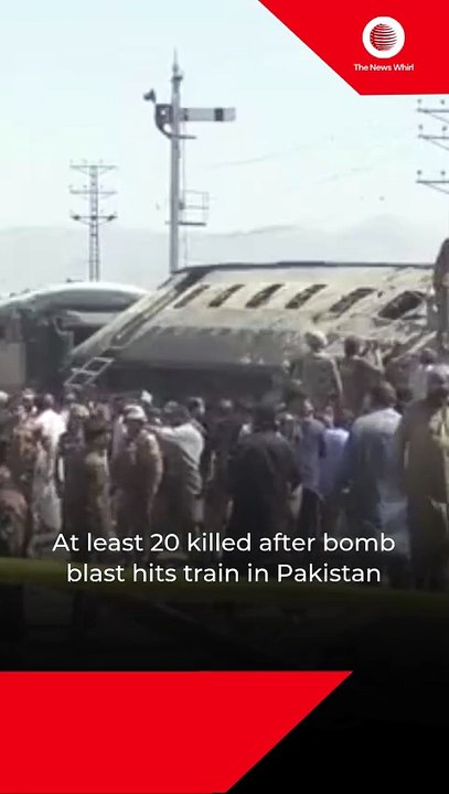 At least 20 killed after bomb blast hits train in Pakistan