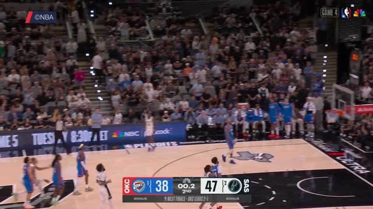 Spurs - Le panier fou de Wembanyama du milieu de terrain sur le buzzer