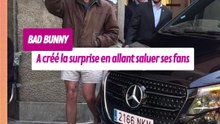 Bad Bunny fait sensation hier à Barcelone en saluant ses fans