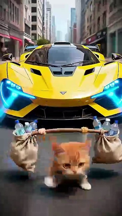 Shocking! Bumblebee compensates the kitten! #shorts #cat #ai #story #kitten #autobots #animation
