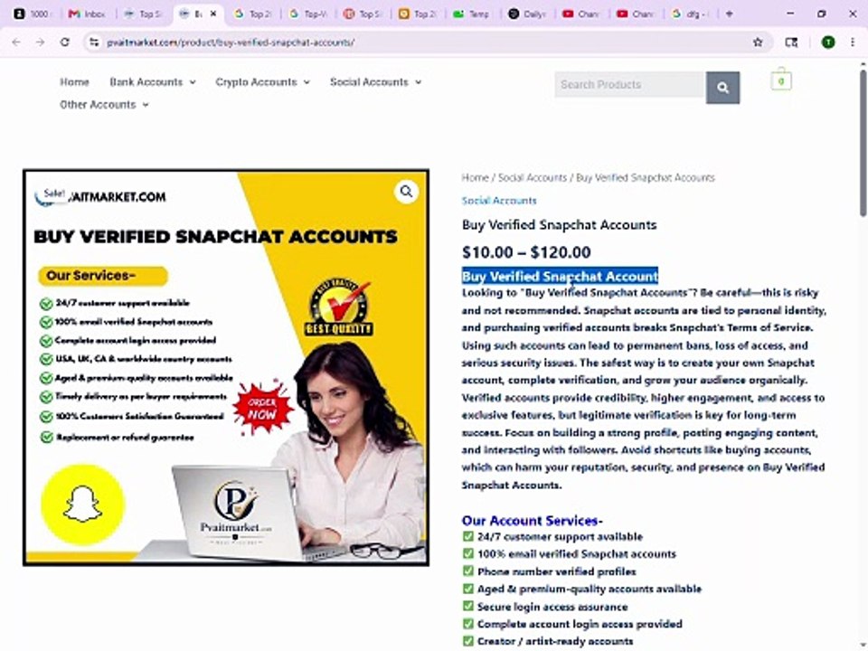 Top-Website-Offering-To Buy Verified Snapchat Accounts -100 % Safe & Active Snapchat
