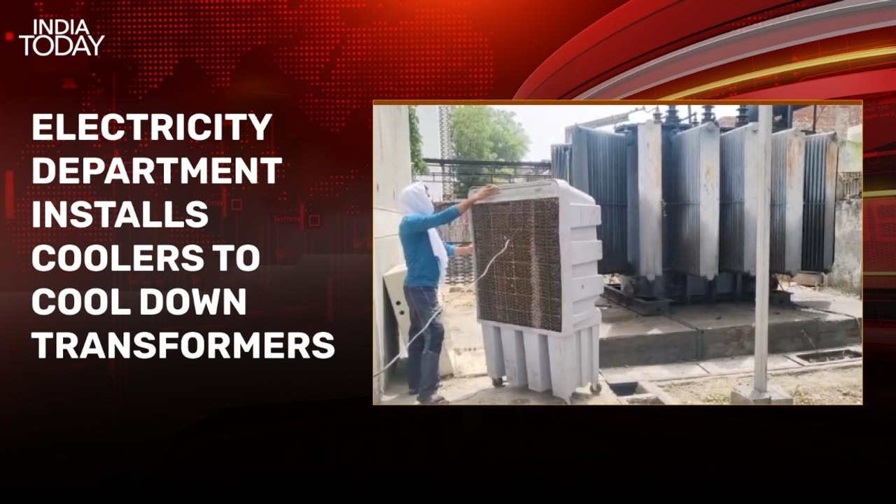 Baghpat electricity department installs coolers to cool transformers amid heatwave