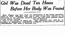 Timeline Emerges: Mary Phagan Dead Hours Before Body Found