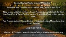 (Courseslibrary.com)Jeremy Haynes Master Internet Marketing