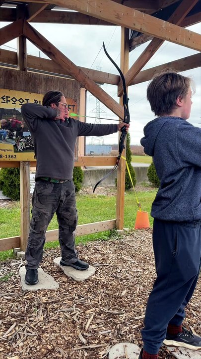 First Time Archery Student Hits Perfect Bullseye! 🏹🎯