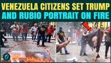 Venezuela PROTEST: Trump &Rubio Portraits Set ABLAZE In Massive Caracas Protest | SHOCKING VIDEO