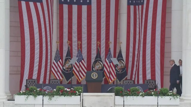 Trump, Vance and Hegseth stood still at Arlington as the Army band played the national anthem for the Fallen