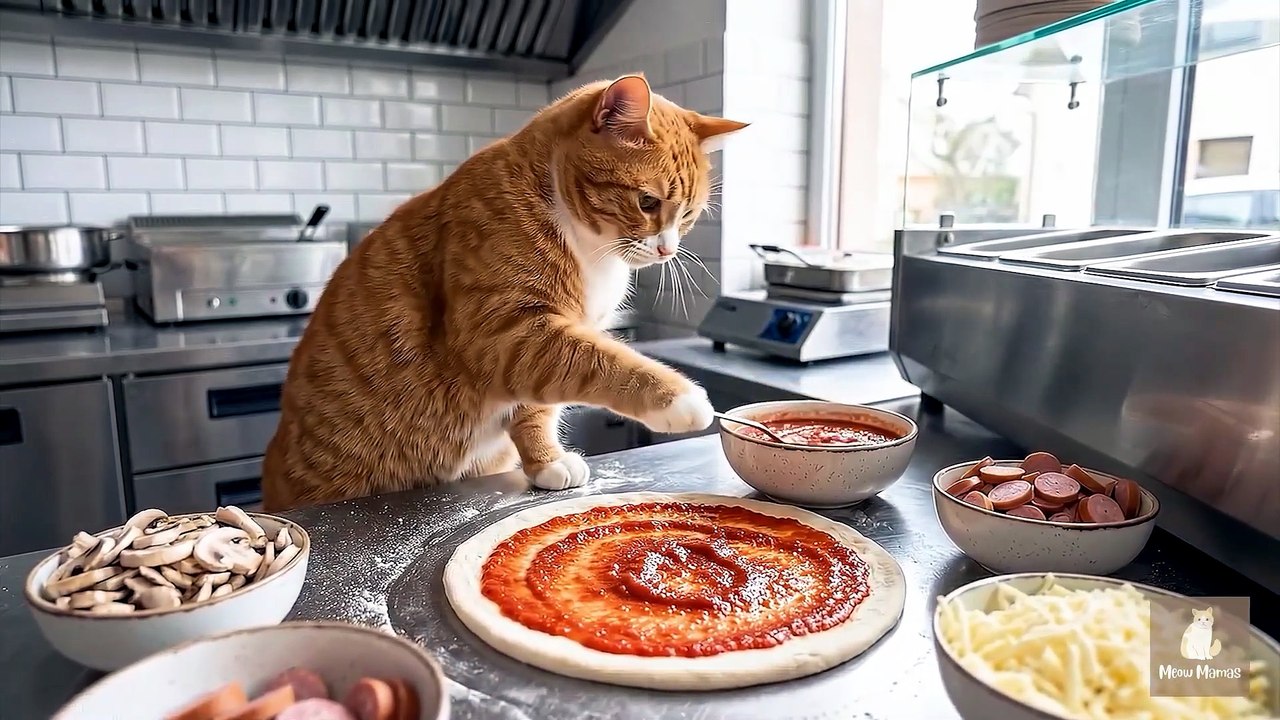 Mama Cat Trims Fur on the Farm and Makes Tiger Hat For Kittens At Home🐾🎩🐯_8