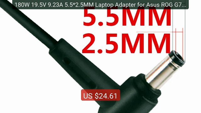 180W 19.5V 9.23A 5.5*2.5MM Laptop Adapter for Asus ROG G75 G75... Hot Deal 2026 | Limited Offer!