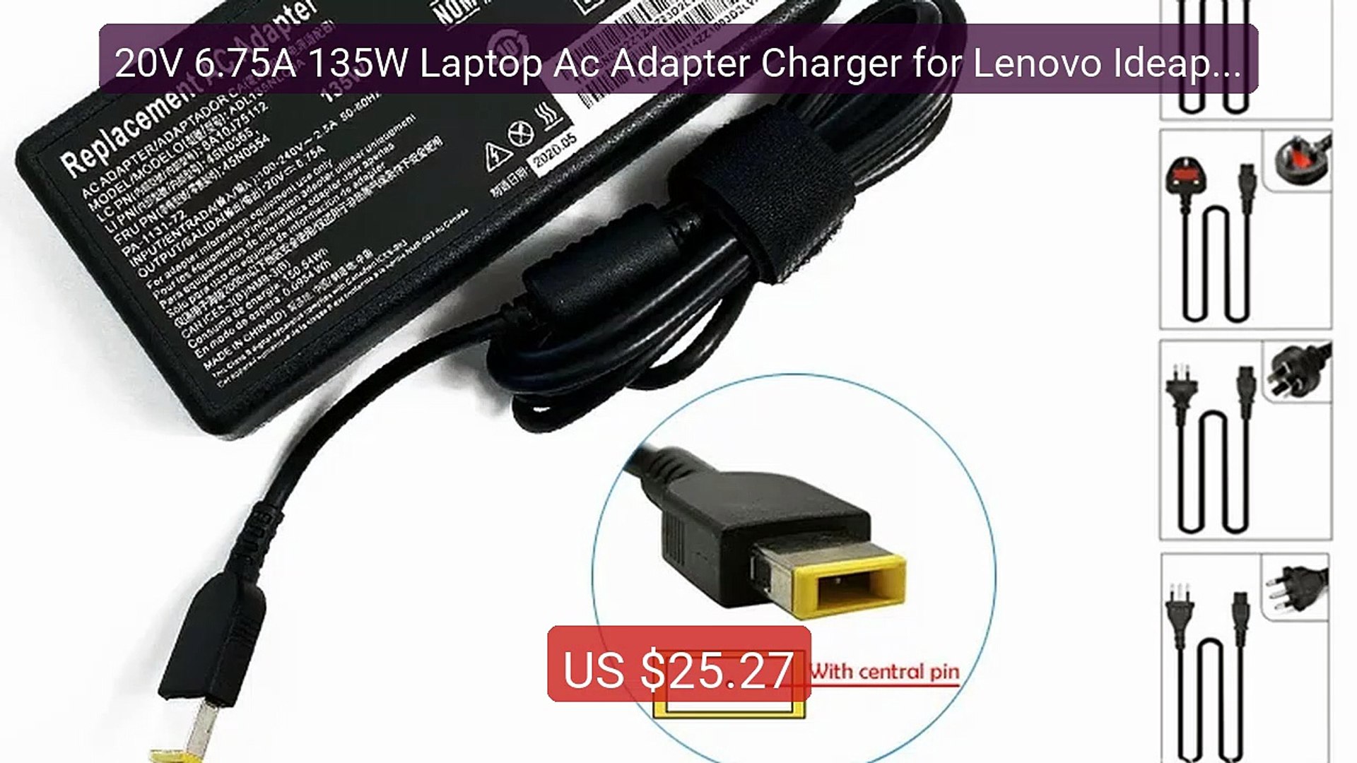 ⁣20V 6.75A 135W Laptop Ac Adapter Charger for Lenovo Ideapad Gaming... -- Best Deal 2026 | Shop Now!