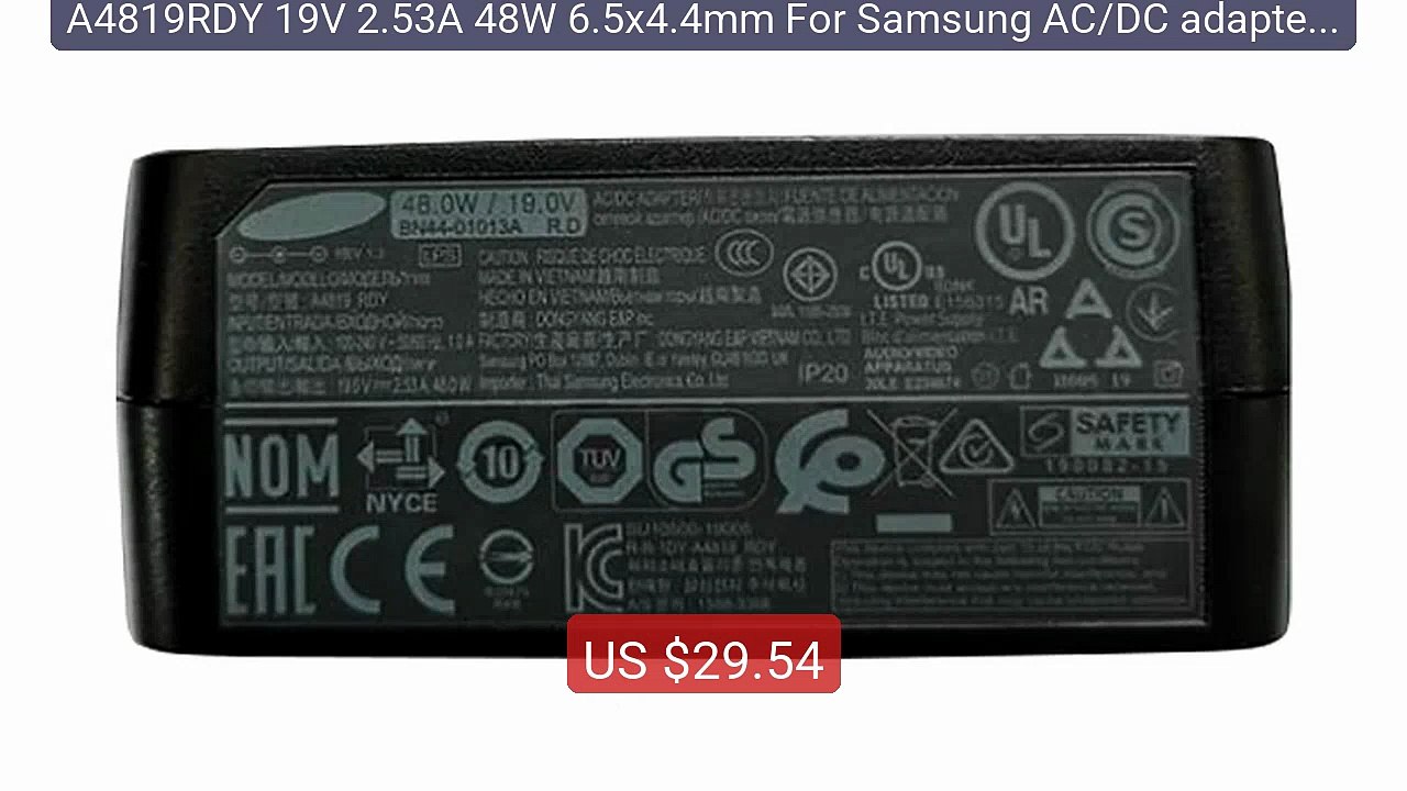 A4819RDY 19V 2.53A 48W 6.5x4.4mm For Samsung AC/DC adapter A48... -- Best Buy 2026 | Great Quality!
