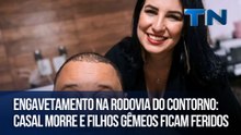 Engavetamento na Rodovia do Contorno Casal morre e filhos gêmeos ficam feridos