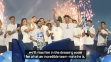 Bernardo Silva and John Stones say goodbye to Manchester City