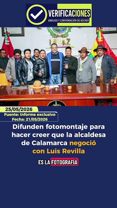 Difunden fotomontaje para hacer creer que la alcaldesa de Calamarca negoció con Luis Revilla
