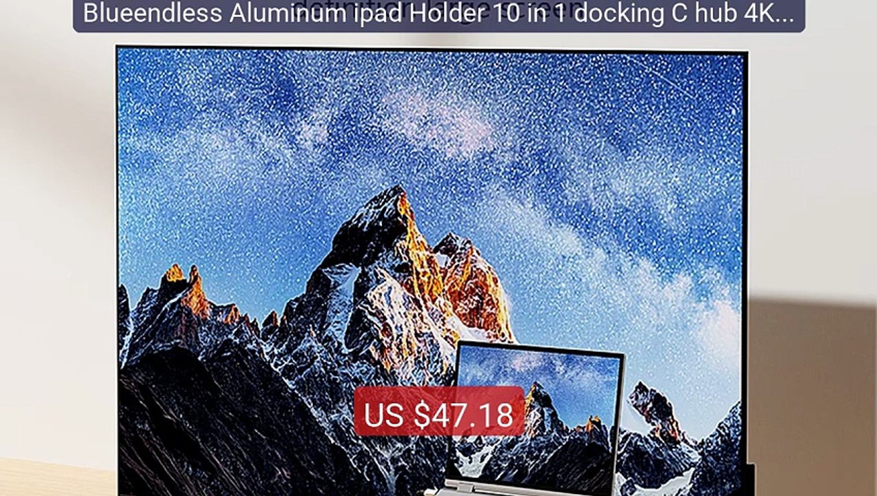 Blueendless Aluminum ipad Holder 10 in 1 docking C hub 4K 6... -- Top Pick 2026 | Unbeatable Price!