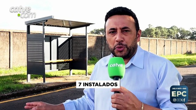 Novos pontos de ônibus começam a ser instalados em Cascavel