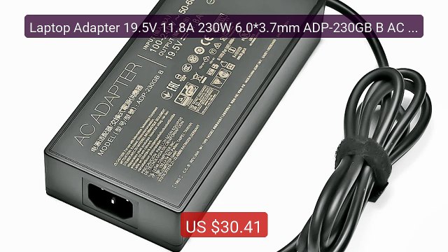 Laptop Adapter 19.5V 11.8A 230W 6.0*3.7mm ADP-230GB B AC Power... Best Buy 2026 | Great Quality!