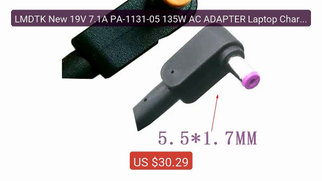 LMDTK New 19V 7.1A PA-1131-05 135W AC ADAPTER Laptop Charger For A... Best Deal 2026 | Shop Now!
