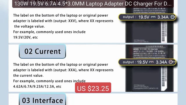 130W 19.5V 6.7A 4.5*3.0MM Laptop Adapter DC Charger For Dell X... Best Buy 2026 | Great Quality!