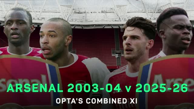Arsenal 2025-26 v 2003-04 Invincibles - Combined XI