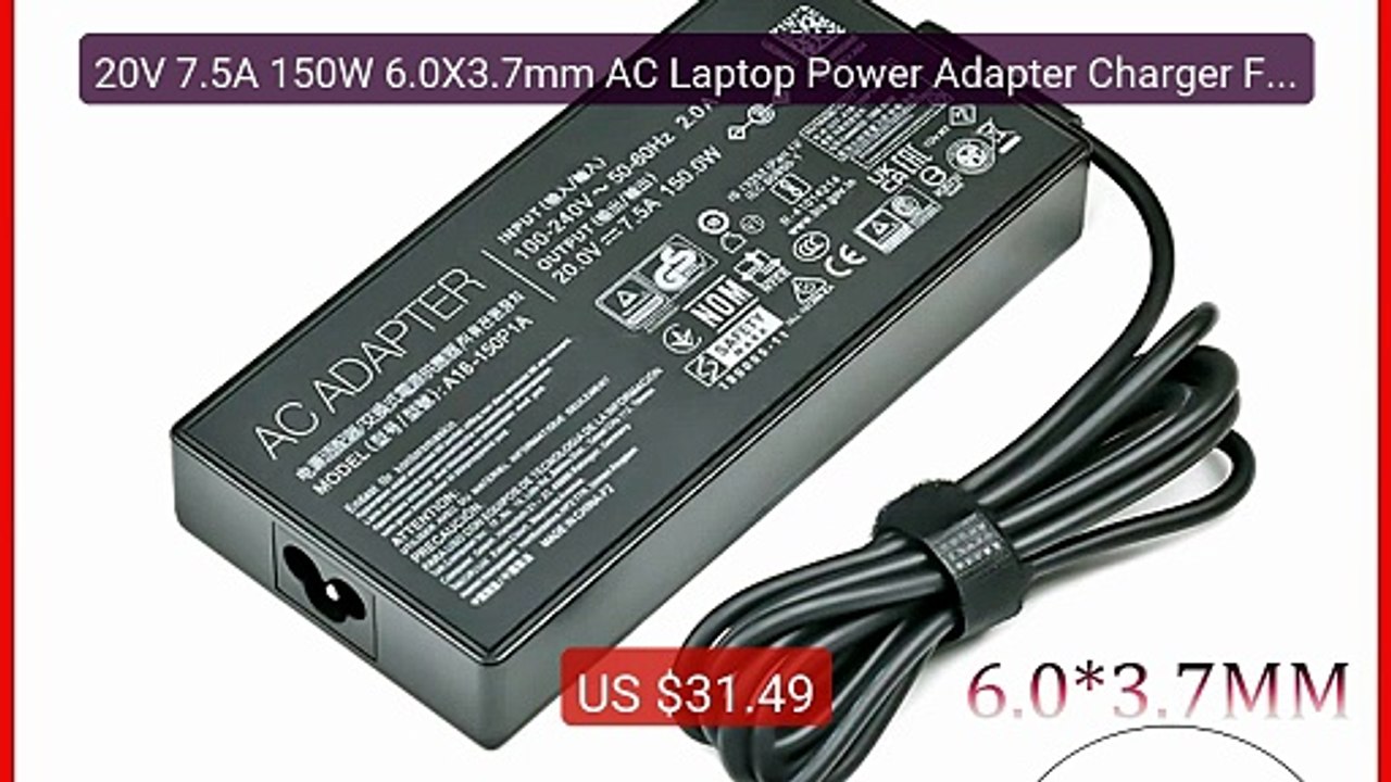 20V 7.5A 150W 6.0X3.7mm AC Laptop Power Adapter Charger For Asus TU... -- Top Rated 2026 | Buy Now!