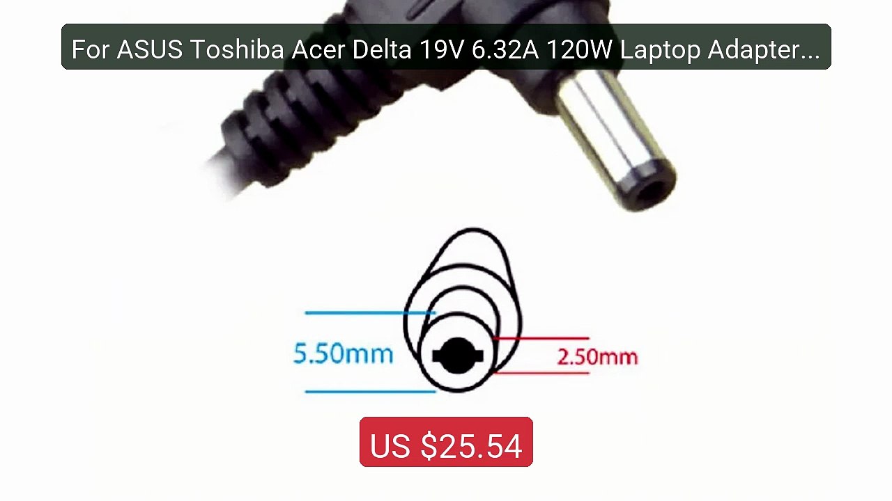 For ASUS Toshiba Acer Delta 19V 6.32A 120W Laptop Adapter P... -- Top Pick 2026 | Unbeatable Price!