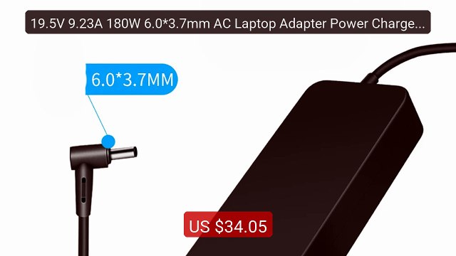 19.5V 9.23A 180W 6.0*3.7mm AC Laptop Adapter Power Charger For... Best Buy 2026 | Great Quality!