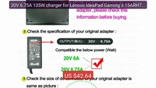 20V 6.75A 135W charger for Lenovo IdeaPad Gaming 3 15ARH7 16A... -- Amazing Value 2026 | Must Have!